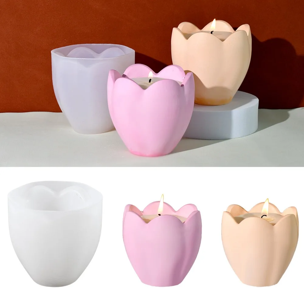 Soap Making Ideas - Tulip Candle Holder Silicone Moulds Flower