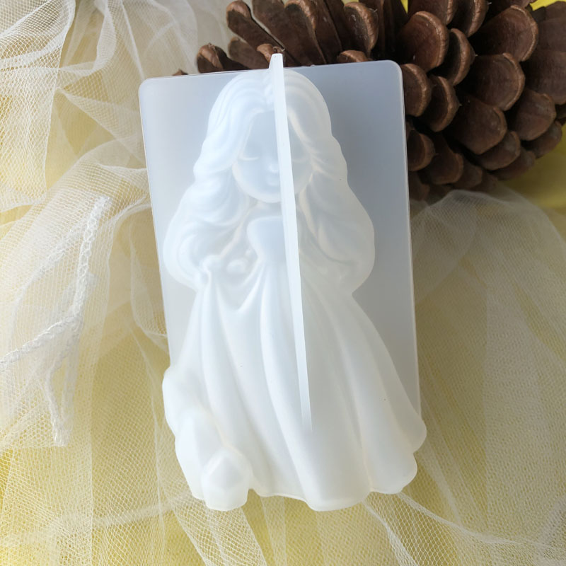 Soap Making Diy - 3D Cute Princess Silicone Candle Mould