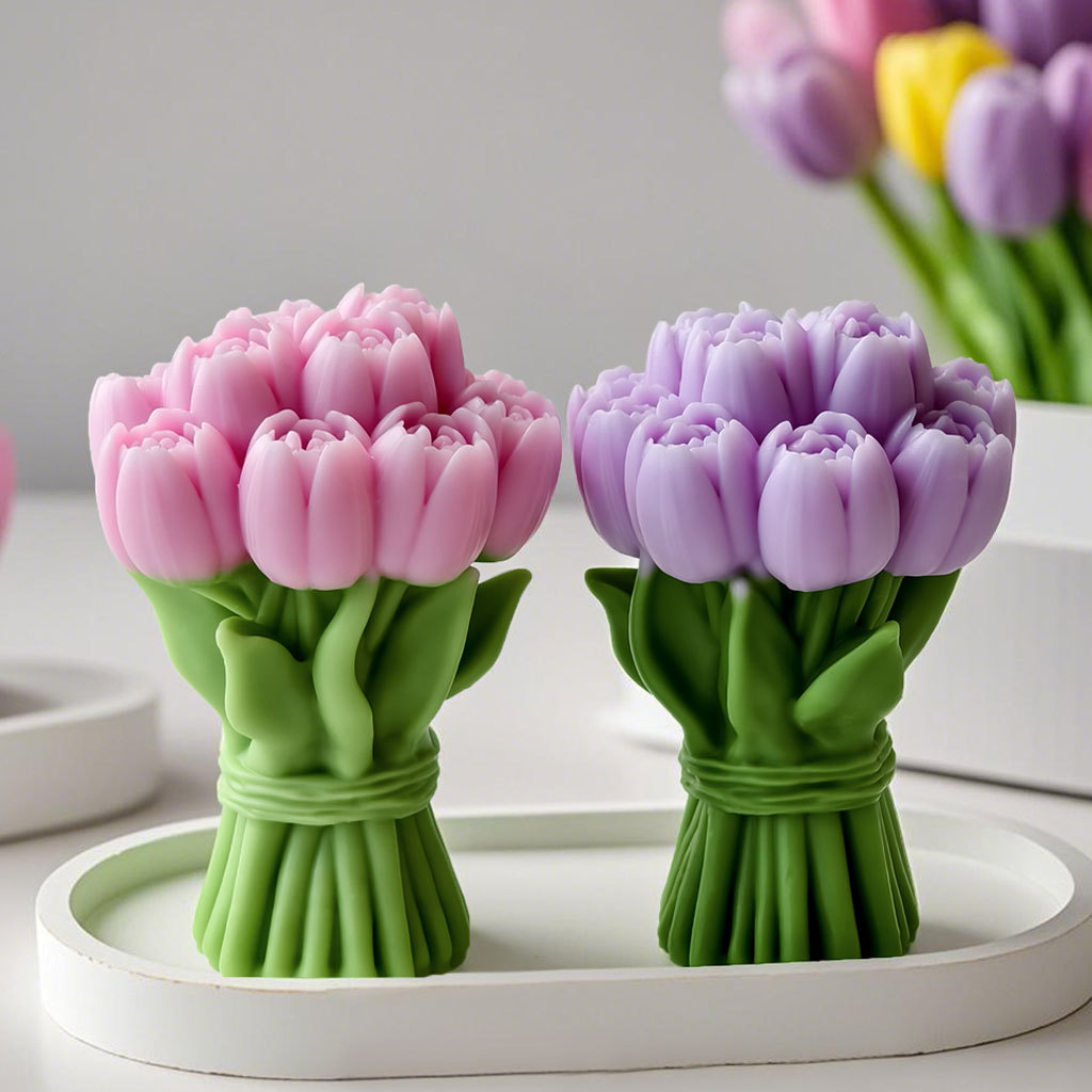 Soap Making Fragrance - Valentine's Day Gift Tulip Bouquet Silicone