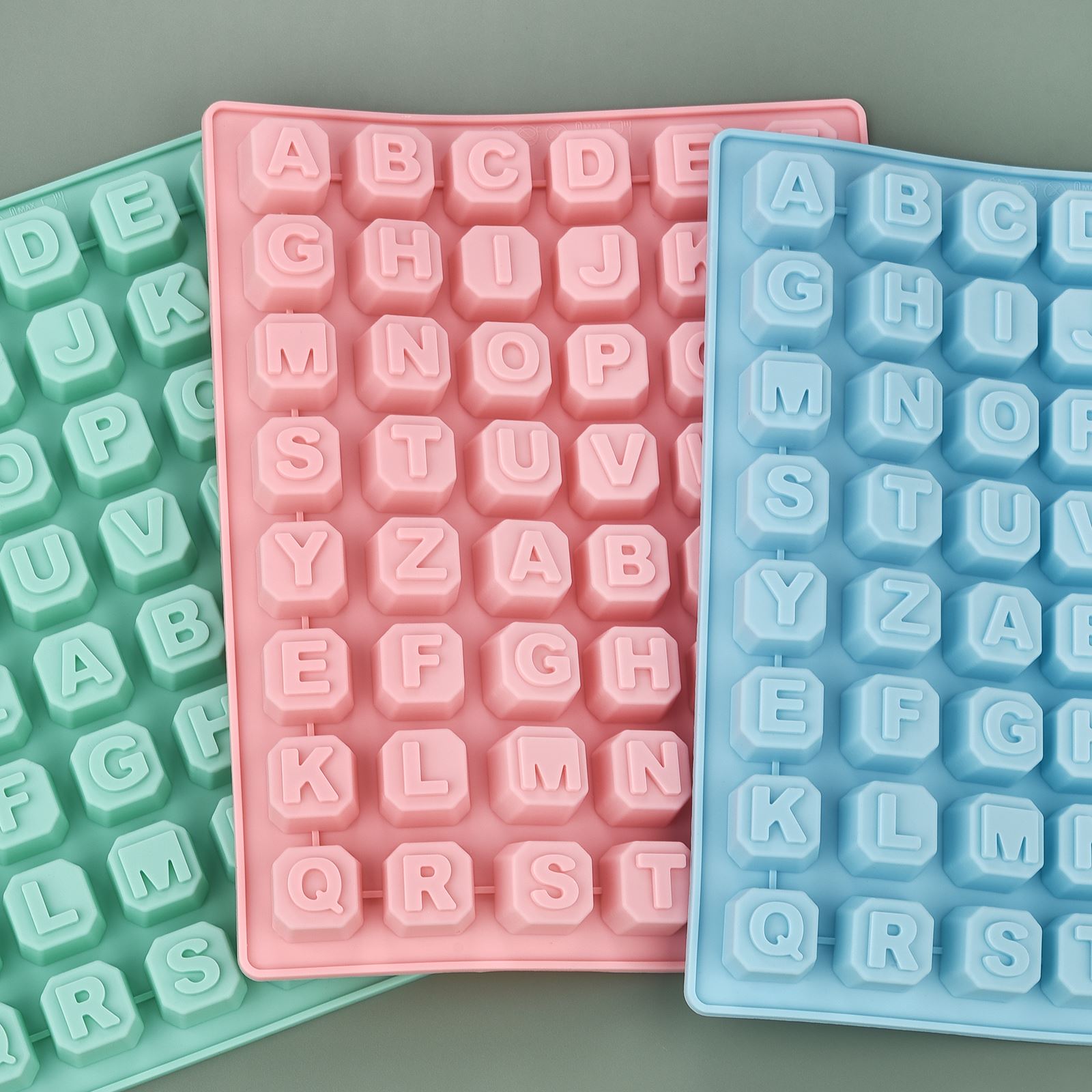 Soap Making Party - 48 Letter Enghish Alphabet letter Silicone