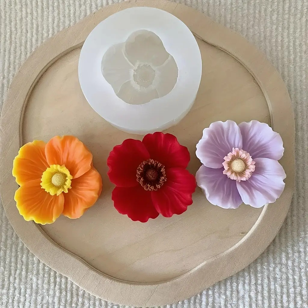 Flower Silicone Candle Mold, C - đánh giá và giá Soap Making In Home