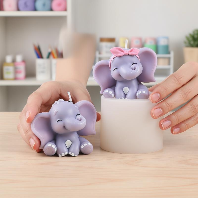 Cute 3D Elephant Silicone Cand - đánh giá và giá Soap Making Party