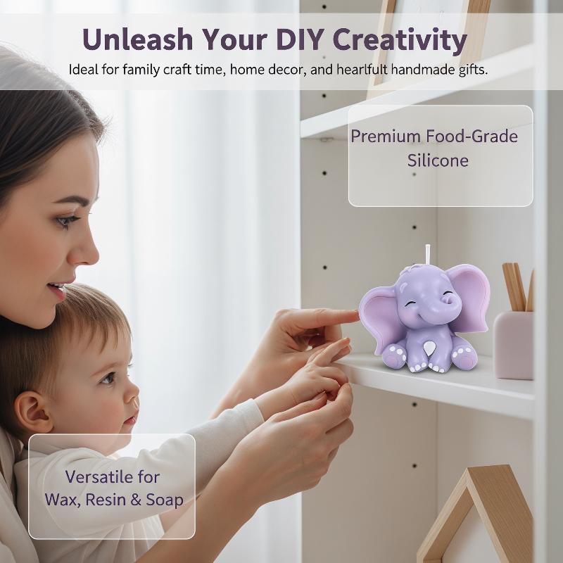 Cute 3D Elephant Silicone Cand - đánh giá và giá Soap Making Party