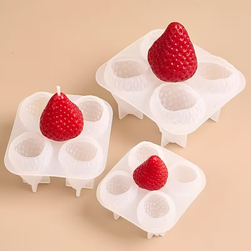 Strawberry Silicone Candle Mol - đánh giá và giá Soap Making Diy
