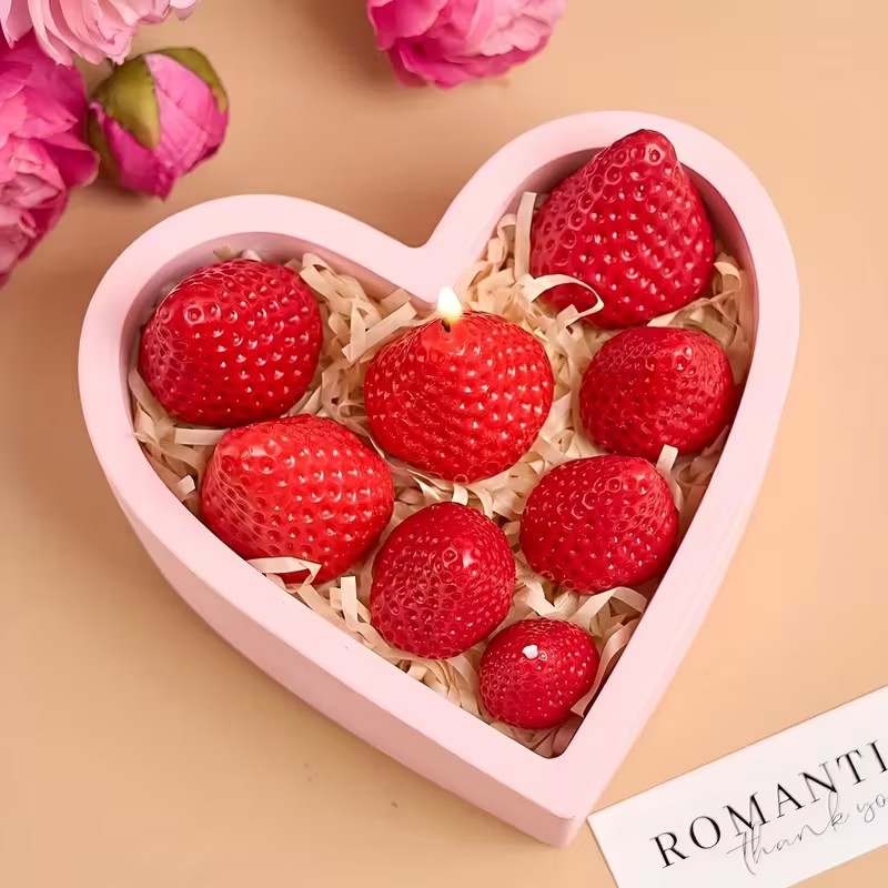 Strawberry Silicone Candle Mol - đánh giá và giá Soap Making Diy