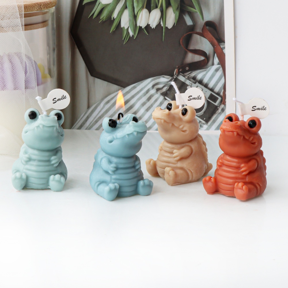 3D Cute Crocodile Candle Silic - đánh giá và giá Soap Making In Home