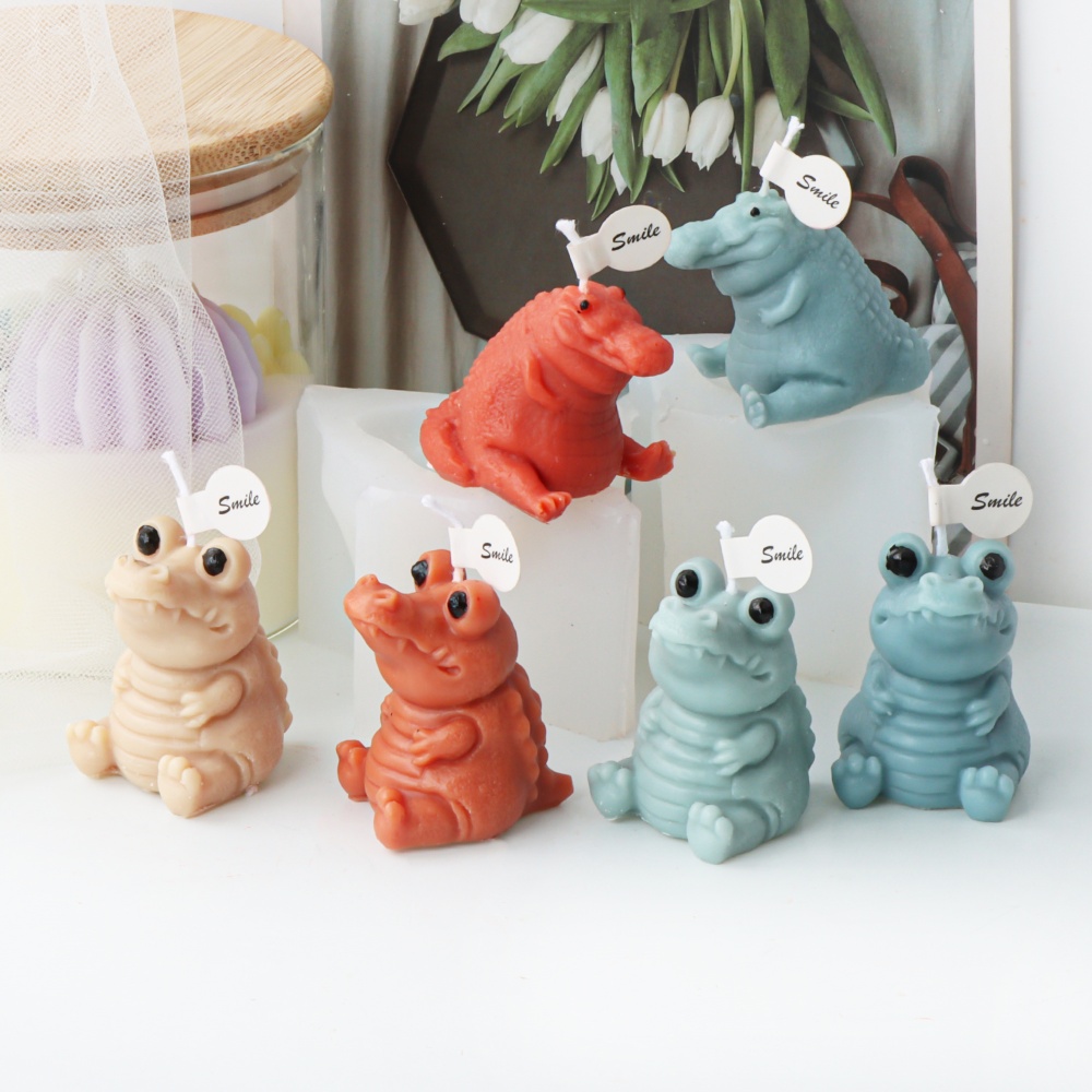 3D Cute Crocodile Candle Silic - đánh giá và giá Soap Making In Home