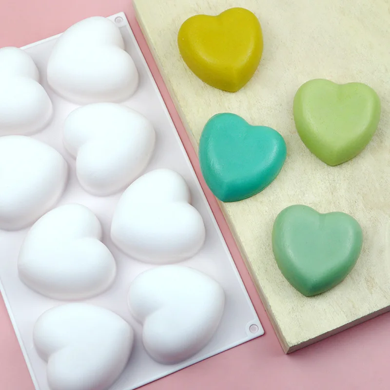 Love Heart Silicone Soap Mold  - đánh giá và giá Soap Making Diy