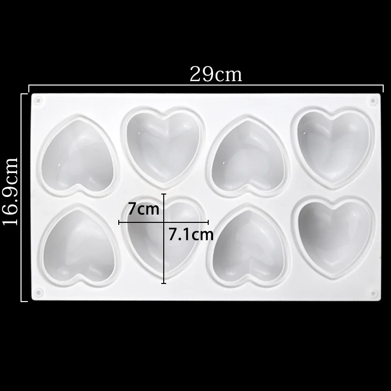 Love Heart Silicone Soap Mold  - đánh giá và giá Soap Making Diy