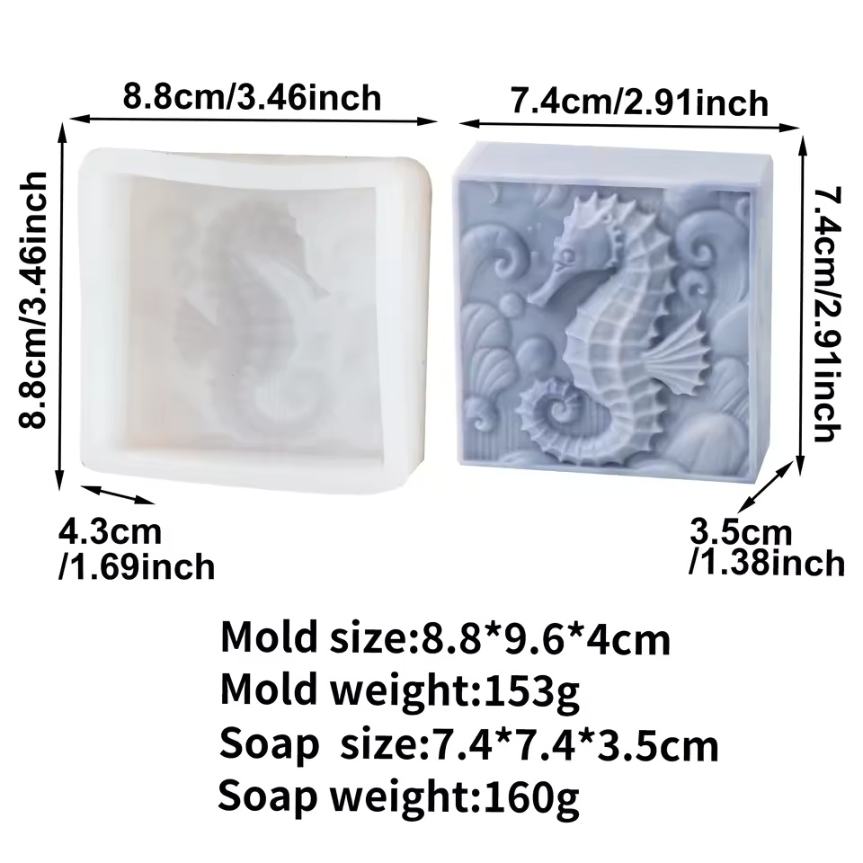 3D Seahorse Silicone Soap Mold - đánh giá và giá Soap Making In Home