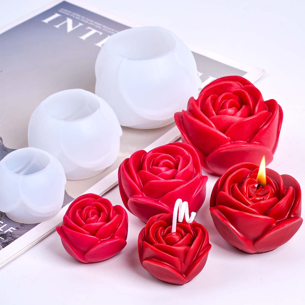 3D Flower Shape Silicone Candl - đánh giá và giá Soap Making Fragrance