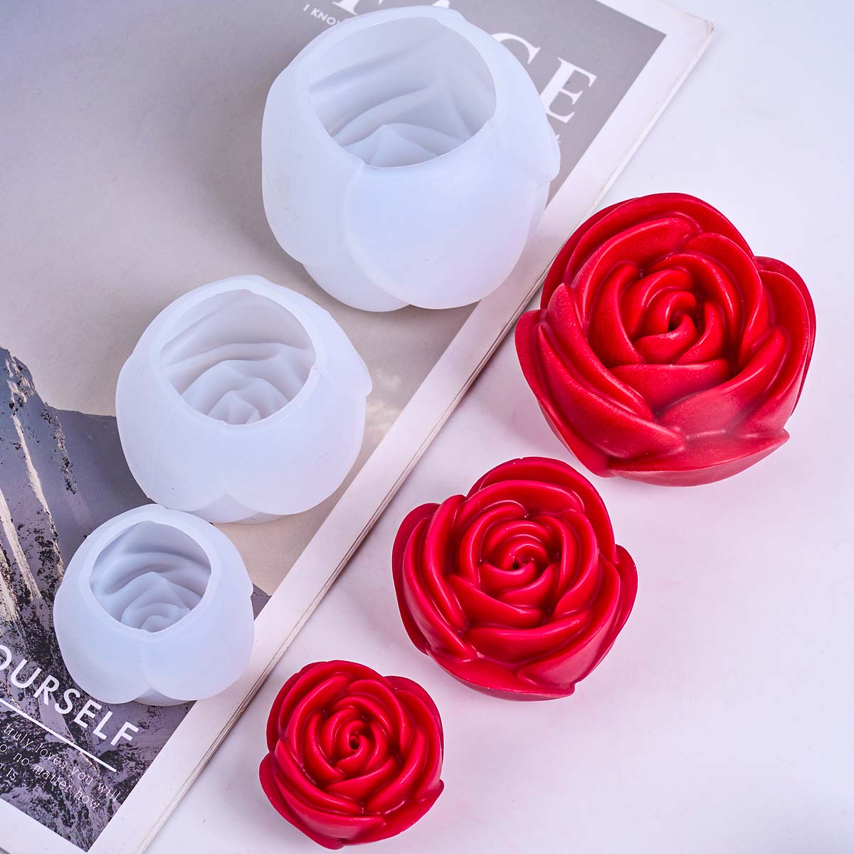 3D Flower Shape Silicone Candl - đánh giá và giá Soap Making Fragrance