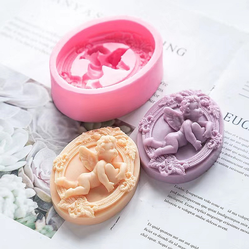 3D Angel Kids Shaped Silicone  - đánh giá và giá Soap Making In Home